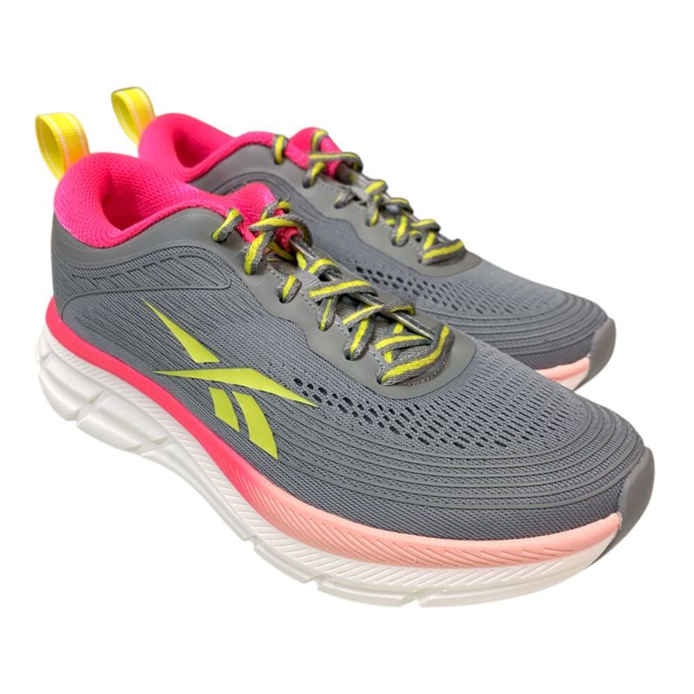 Reebok Women's Road Strider Lightweight Mesh Running Sneaker - Grey/Pink